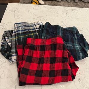 Plaid Flannel XL Tall Pajama Pants - Red, Blue, Green